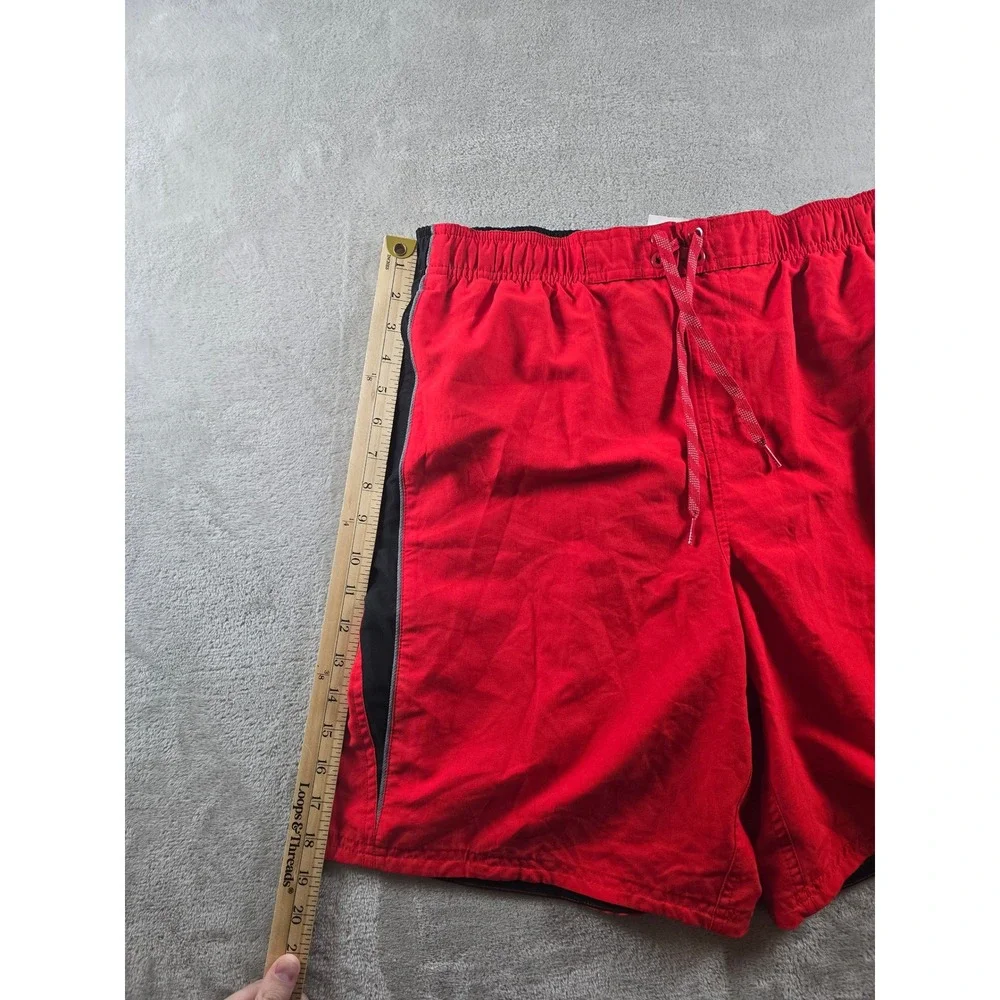Nike Swim Trunks Mens Large Red Board Shorts NESS7421‎ Mesh Lined Athletic